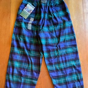 New Men’s Medium Vermont Flannel Company Green Red Blue Plaid Flannel Pants